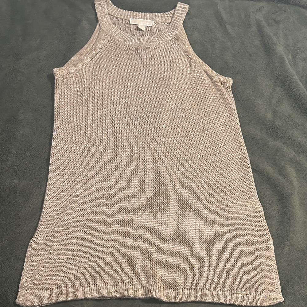 Michael Kors Metallic Knit Tank Top